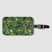 Dinosaur Eyes Green Plants Ancient Creature Art Gepäckanhänger (Vorderseite (Horizontal))