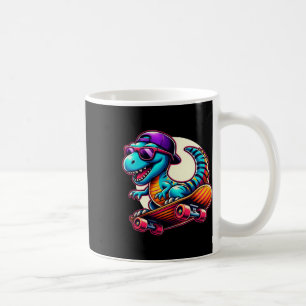 Dinosaur fährt Skateboard Lustiger T-Rex Dino Skat Kaffeetasse