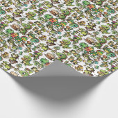 Dinosaur-Familie Geschenkpapier (Ecke)