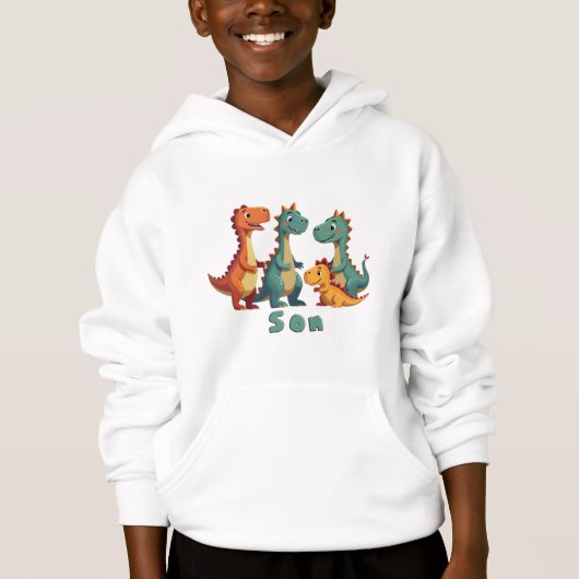 Dinosaur Family Hoodie (Sohn) (Vorderseite)