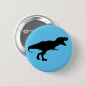 Dinosaur Farbiger Blau Button (Vorne & Hinten)
