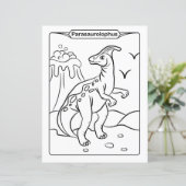 Dinosaur Farbing Page - Parasaurolophus (Stehend Vorderseite)