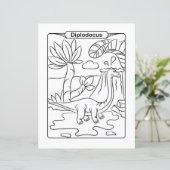 Dinosaur-Farbseite - Diplodocus (Stehend Vorderseite)