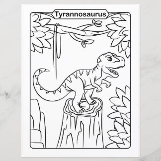 Dinosaur-Farbseite - Tyrannosaurus