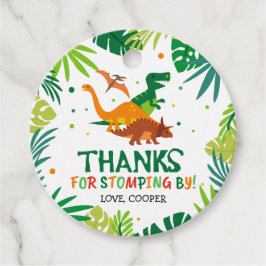 Dinosaur Favor Tag, Dinosaur Birthday Circle Tag Geschenkanhänger