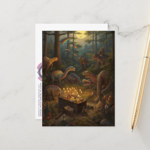 Dinosaur-Feier Postkarte