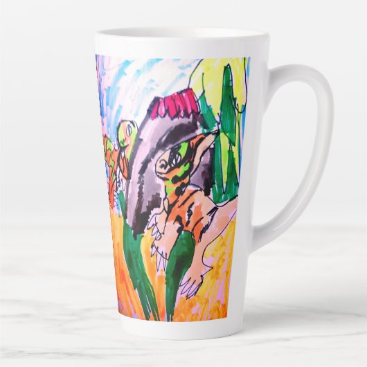 Dinosaur Felsen Milchtasse (Rechts)