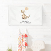 Dinosaur First Birthday Balloon Banner (Insitu)