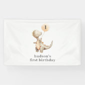 Dinosaur First Birthday Balloon Banner (Horizontal)