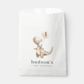 Dinosaur First Birthday Balloon Geschenktütchen (Vorderseite)