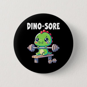 Dinosaur Fitnessstudio Workout Fitness Gewichte he Button