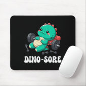 Dinosaur Fitnessstudio Workout Fitness Gewichte he Mousepad (Mit Mouse)