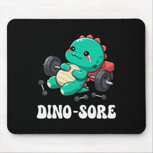 Dinosaur Fitnessstudio Workout Fitness Gewichte he Mousepad
