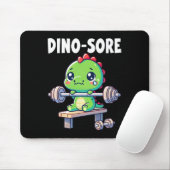 Dinosaur Fitnessstudio Workout Fitness Gewichte He Mousepad (Mit Mouse)
