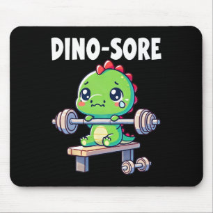 Dinosaur Fitnessstudio Workout Fitness Gewichte He Mousepad