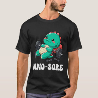 Dinosaur Fitnessstudio Workout Fitness Gewichte he T-Shirt