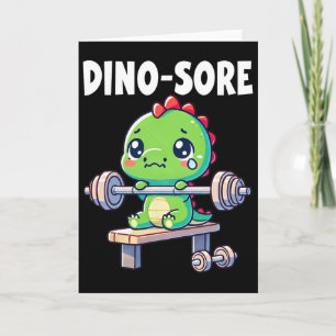 Dinosaur Fitnessstudio Workout Fitness Hanteltrain Karte