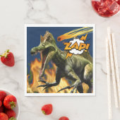 Dinosaur flames t-rex zap meteor fire boys serviette (Beispiel)