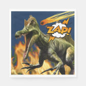 Dinosaur flames t-rex zap meteor fire boys serviette (Vorderseite)