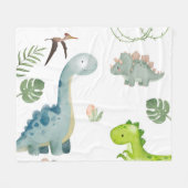Dinosaur Fleecedecke (Vorderseite (Horizontal))