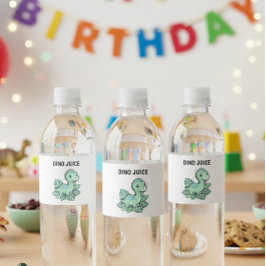 Dinosaur Food & Drink Labels Set- You Personalize! Wasserflaschenetikett