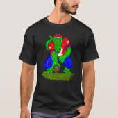Dinosaur Football Center Rex Dino Football T-Shirt (Vorderseite)