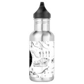 Dinosaur Fossil Bones Individuelle Name School Edelstahlflasche (Rechts)