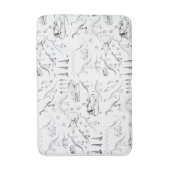 Dinosaur Fossil Bones Pattern Badematte (Vorderseite Vertikal)