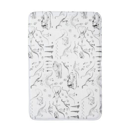 Dinosaur Fossil Bones Pattern Badematte (Vorderseite Vertikal)