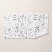 Dinosaur Fossil Bones Pattern Badhandtuch Set (Handtuch)