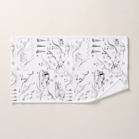 Dinosaur Fossil Bones Pattern Badhandtuch Set (Handtuch)
