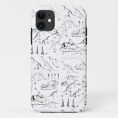 Dinosaur Fossil Bones Pattern Case-Mate iPhone Hülle (Rückseite)