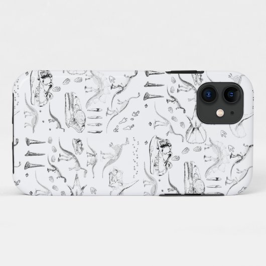Dinosaur Fossil Bones Pattern Case-Mate iPhone Hülle (Rückseite (Horizontal))