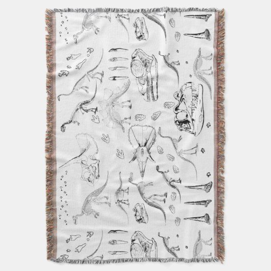 Dinosaur Fossil Bones Pattern Decke (Vorderseite Vertikal)