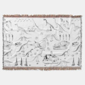 Dinosaur Fossil Bones Pattern Decke (Vorderseite)