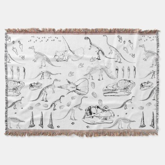 Dinosaur Fossil Bones Pattern Decke (Vorderseite)