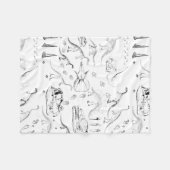 Dinosaur Fossil Bones Pattern Fleecedecke (Vorderseite (Horizontal))