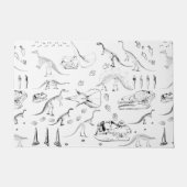 Dinosaur Fossil Bones Pattern Fußmatte (Vorderseite)