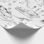 Dinosaur Fossil Bones Pattern Geschenkpapier (Ecke)