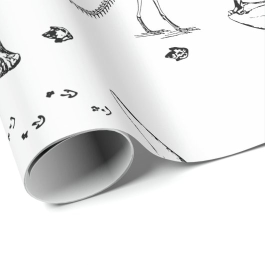 Dinosaur Fossil Bones Pattern Geschenkpapier (Rolleneckpunkt)