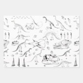 Dinosaur Fossil Bones Pattern Geschenkpapier Set (Vorderseite 3)