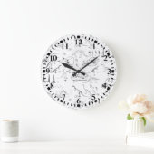 Dinosaur Fossil Bones Pattern Große Wanduhr (Zuhause)