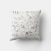 Dinosaur Fossil Bones Pattern Kissen (Rückseite)