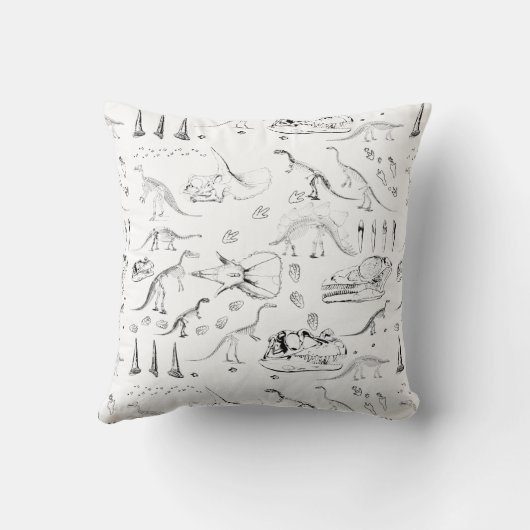 Dinosaur Fossil Bones Pattern Kissen (Rückseite)