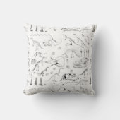 Dinosaur Fossil Bones Pattern Kissen (Vorderseite)
