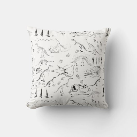 Dinosaur Fossil Bones Pattern Kissen (Vorderseite)