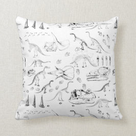 Dinosaur Fossil Bones Pattern Kissen