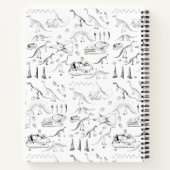Dinosaur Fossil Bones Pattern Notizblock (Rückseite)