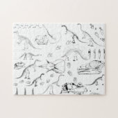 Dinosaur Fossil Bones Pattern Puzzle (Horizontal)