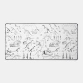 Dinosaur Fossil Bones Pattern Schreibtischunterlage (Vorderseite)
